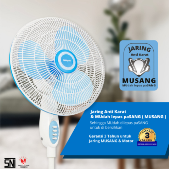 Miyako Standing Fan 16" Plastik - KAS1618BPL